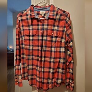 St. John's Bay Pink and Blue Casual Shirt